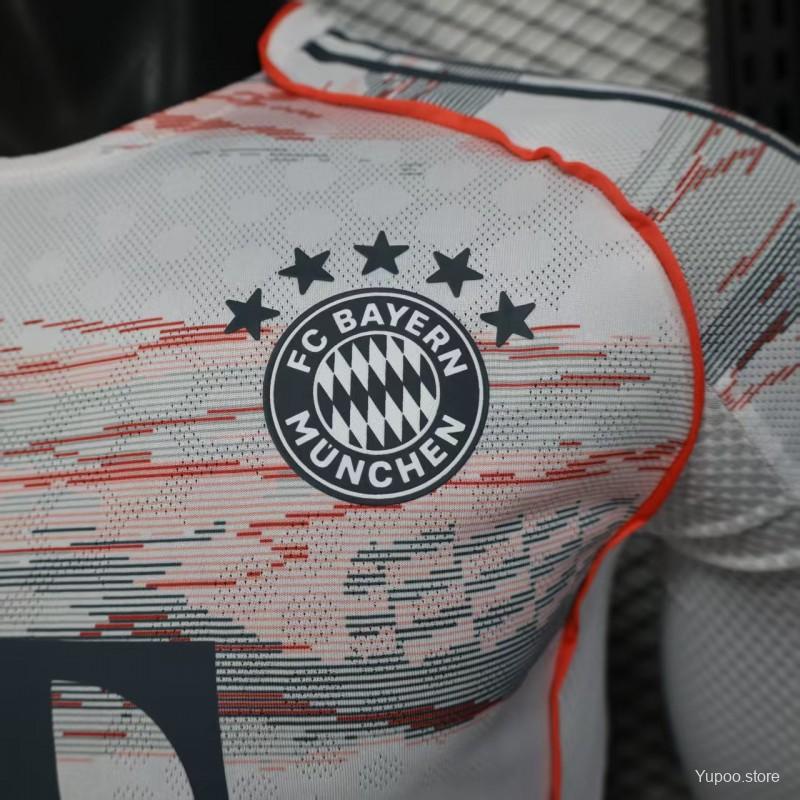 Camisola Manga Comprida FC Bayern Munique 2025-26 Alternativa Creme Versão Jogador