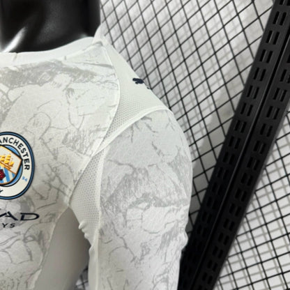 Camisola Manga Comprida MCI 2025-26 Alternativa Branca CWC Versão Jogador
