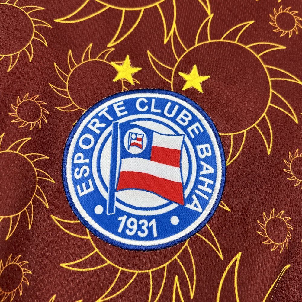 Camisola EC Bahia 2025-26 Alternativa Vermelha Lisa Versão Adepto