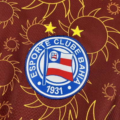 Camisola EC Bahia 2025-26 Alternativa Vermelha Lisa Versão Adepto