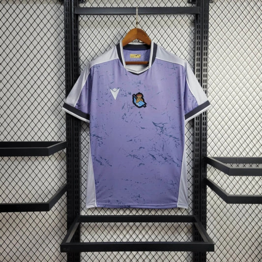 Camisola Real Sociedad 2025-26 Alternativa Azul Versão Adepto