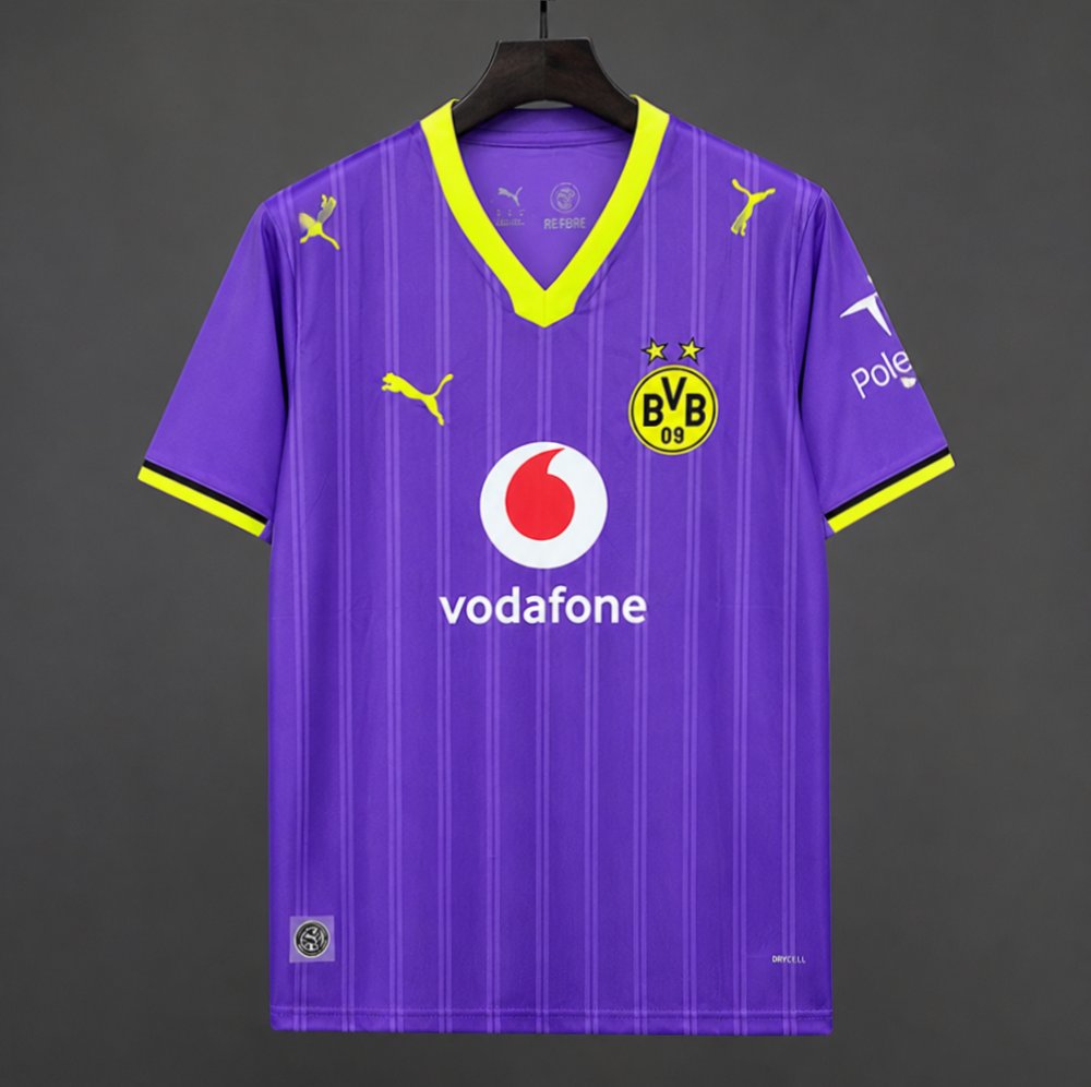 Camisola Borussia Dortmund 2026-27 Alternativa Roxa Versão Adepto