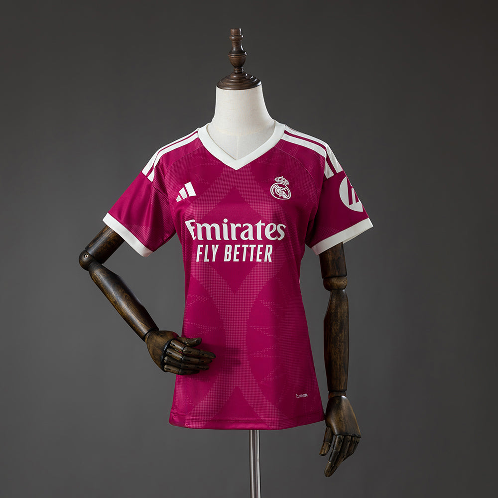 Camisola Real Madrid CF 2026-27 Alternativa Vermelha Versão Mulher