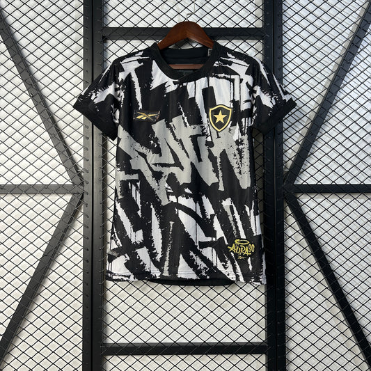 Camisola Botafogo-RJ 2025-26 Alternativa Preta/Branca Versão Mulher