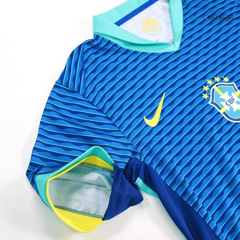 Camisola Brasil 2024 Alternativa Azul Versão Adepto RODRYGO #10