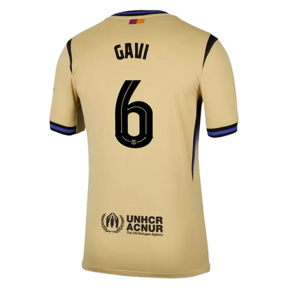 Camisola FC Barcelona 2025-26 Alternativa Amarela UCL Versão Adepto GAVI #6