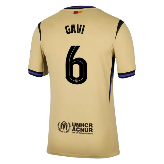 Camisola FC Barcelona 2025-26 Alternativa Amarela UCL Versão Adepto GAVI #6