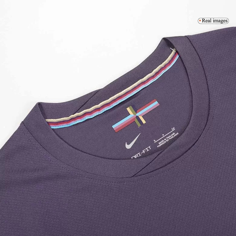 Camisola Manga Comprida Inglaterra 2024 Alternativa Azul Versão Adepto