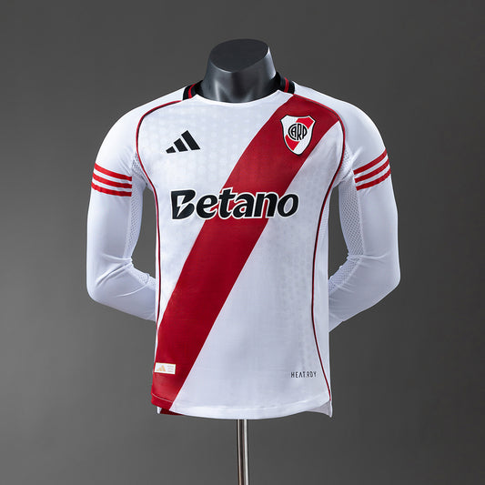 Camisola Manga Comprida CA River Plate 2025-26 Principal Versão Jogador
