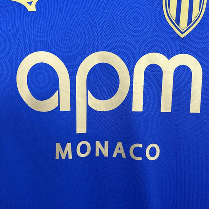 Camisola AS Monaco 2025-26 Alternativa Azul Versão Adepto