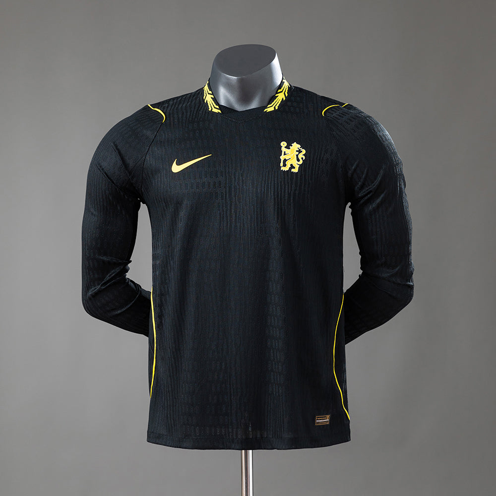Camisola Manga Comprida CHE 2026-27 Alternativa Preta Versão Jogador
