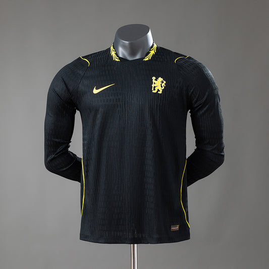 Camisola Manga Comprida CHE 2026-27 Alternativa Preta Versão Jogador