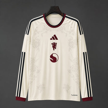 Camisola Manga Comprida M-UNITED 2026-27 Alternativa Branca Versão Adepto