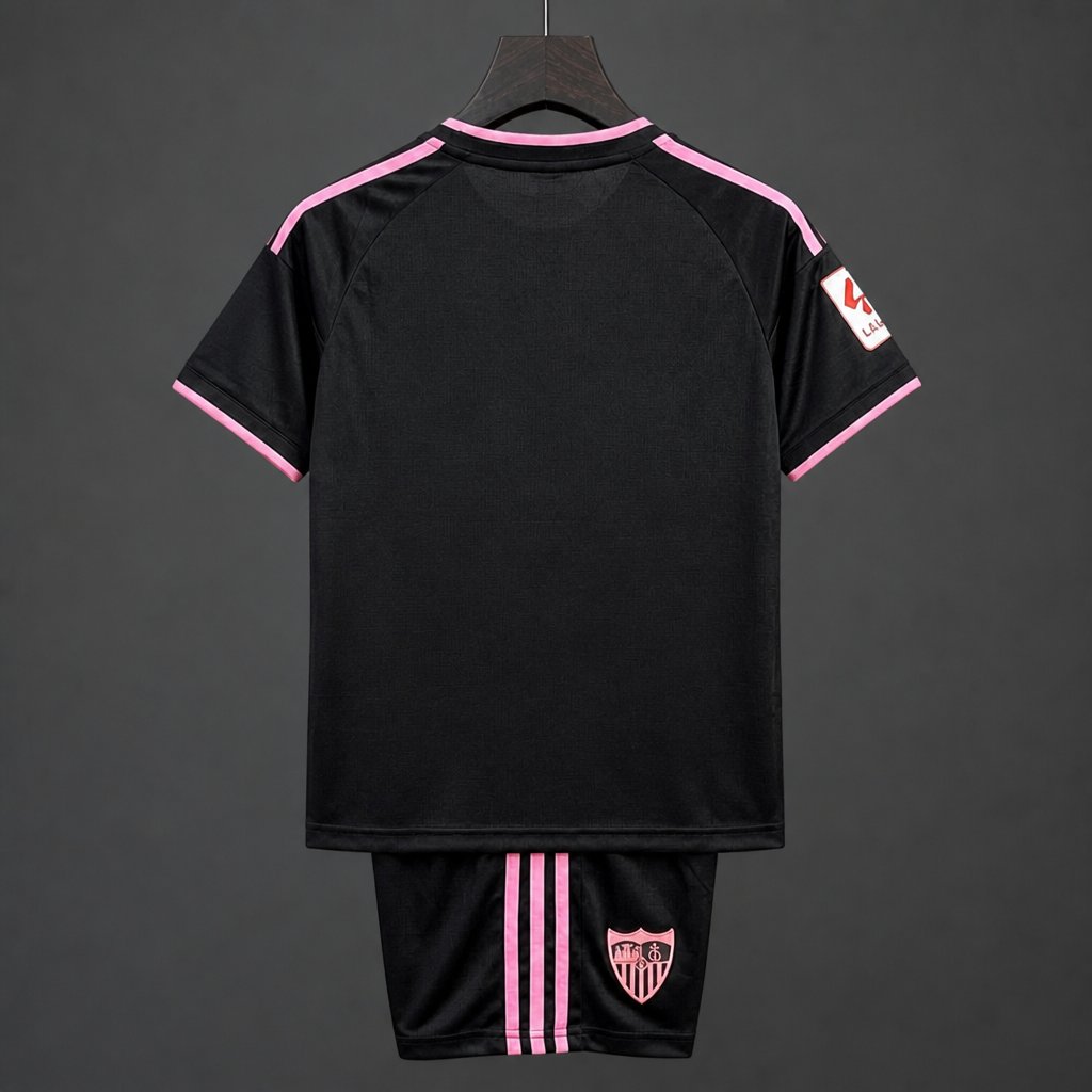 Kit Criança Sevilha FC 2026-27 Alternativo Preto