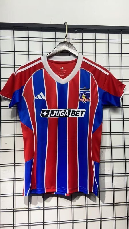 Camisola CSD Colo Colo Azul 2024-25 Alternativa Vermelha Versão Mulher
