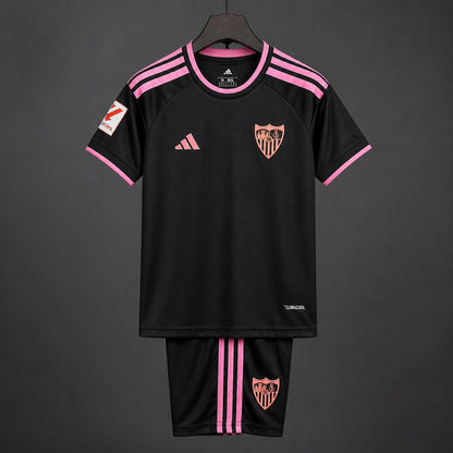 Kit Criança Sevilha FC 2026-27 Alternativo Preto