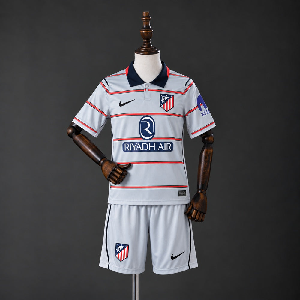Kit Criança Atletico Madrid 2026-27 Alternativo Cinzento