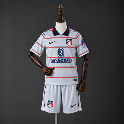 Kit Criança Atletico Madrid 2026-27 Alternativo Cinzento