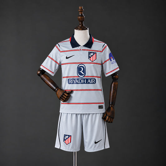 Kit Criança Atletico Madrid 2026-27 Alternativo Cinzento