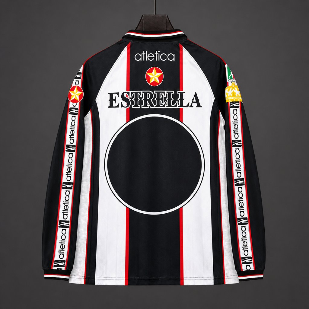 Camisola Manga Comprida Atlas FC 1999-00 Alternativa Riscas Versão Adepto