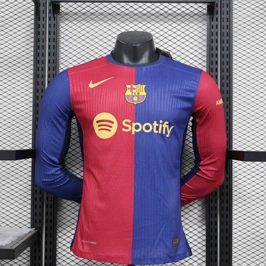 Camisola Manga Comprida FC Barcelona 2024-25 Principal Versão Jogador