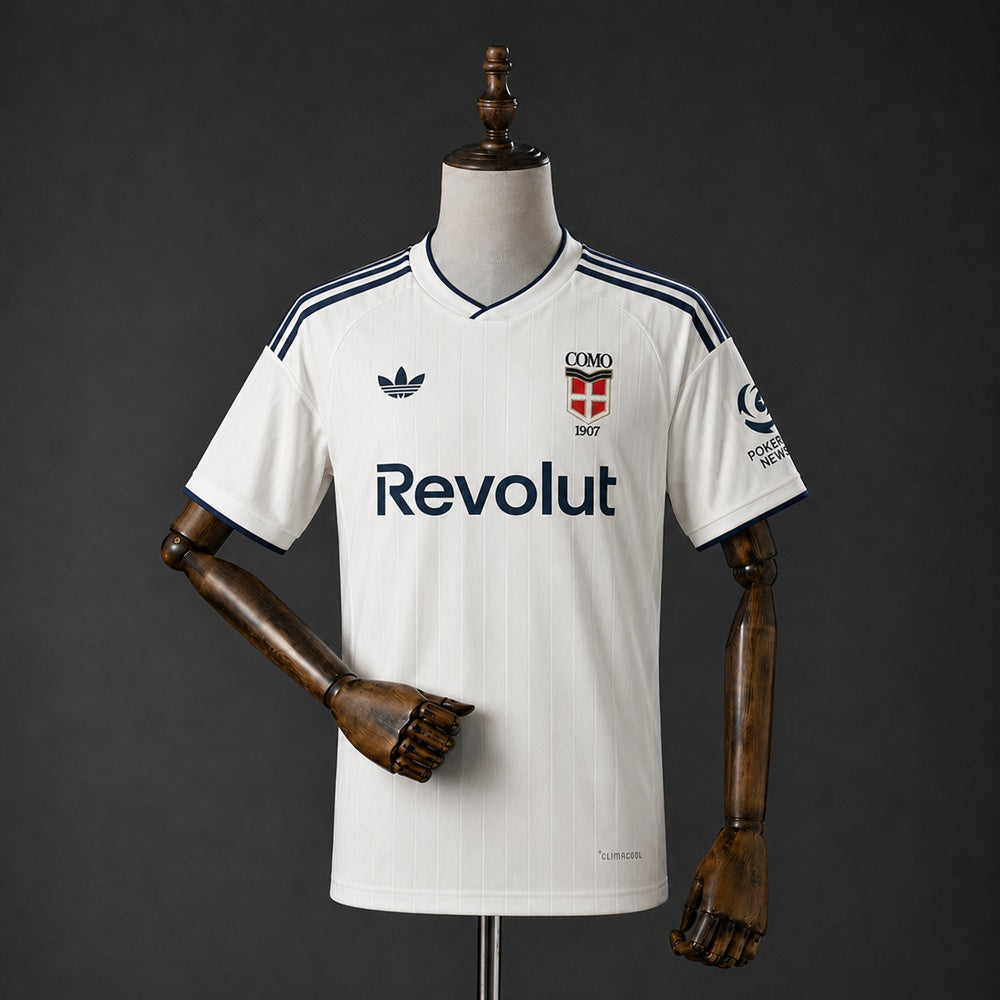 Camisola Como 1907 2026-27 Alternativa Branca Versão Adepto