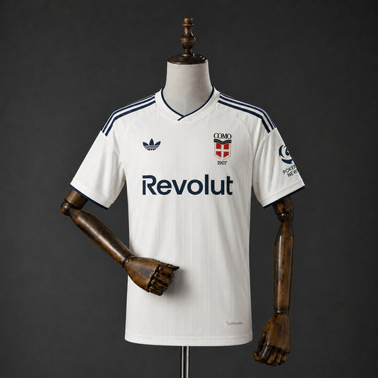 Camisola Como 1907 2026-27 Alternativa Branca Versão Adepto