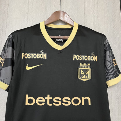 Camisola Atletico Nacional 2025-26 Alternativa Preta Versão Adepto