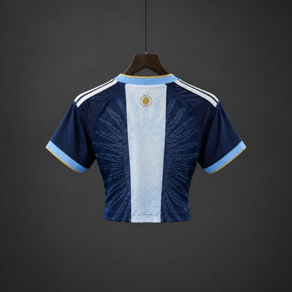 Crop Top Mulher Argentina 2026 Edição Messi Tribute