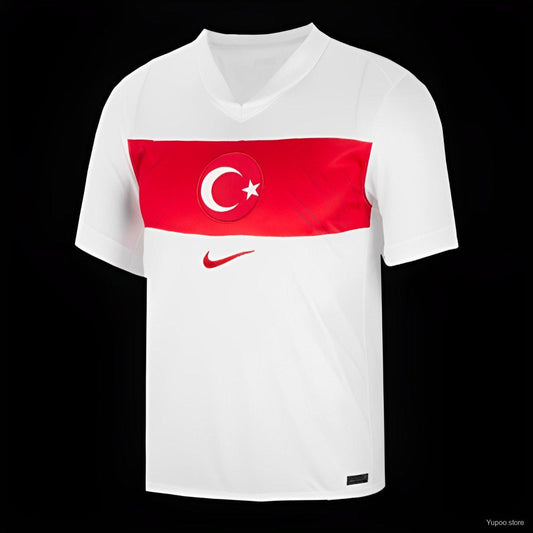 Camisola Turquia 2024 Alternativa Branca Versão Adepto