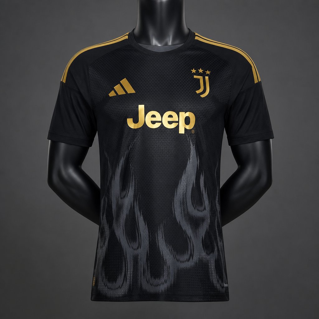 Camisola Juventus FC 2026-27 Alternativa Preta Versão Jogador