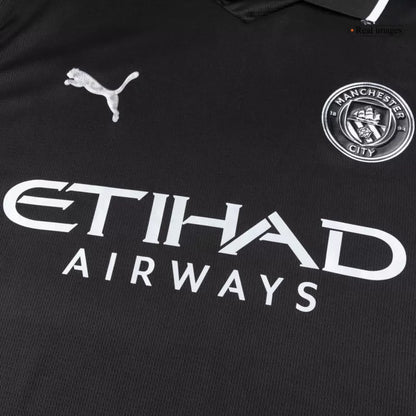 Camisola Manga Comprida MCI 2025-26 Alternativa Preta Versão Adepto