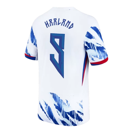 Camisola Noruega 2024 Alternativa Branca Versão Adepto HAALAND #9