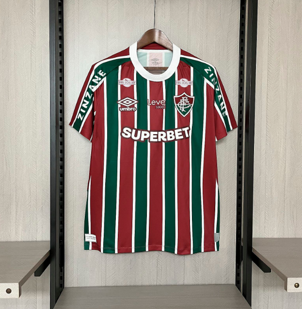 Camisola Fluminense FC 2025-26 Principal Versão Adepto Todos Patrocinadores