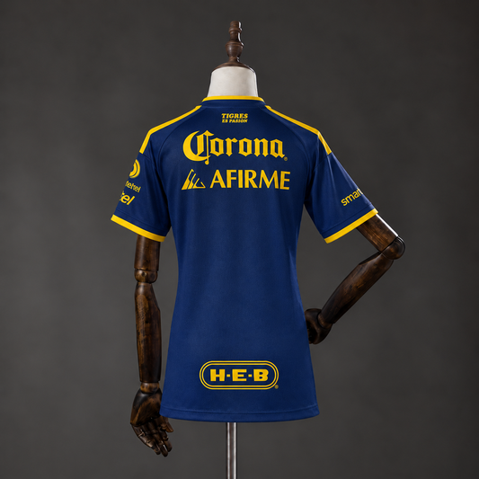 Camisola Tigres UANL 2026-27 Alternativa Azul Versão Mulher