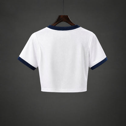 Crop Top Mulher FC Paris Saint-Germain 2026-27 Alternativo Branco