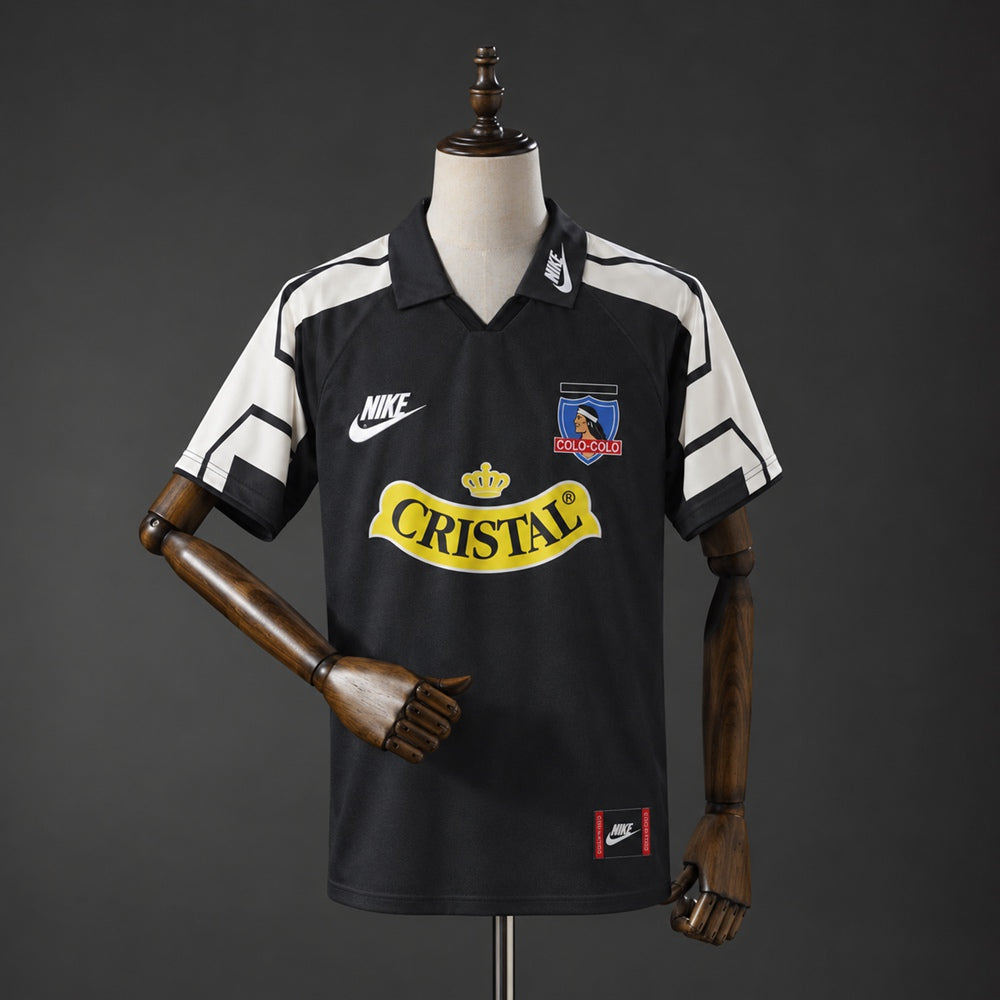 Camisola CSD Colo Colo 1995-96 Alternativa Preta Versão Adepto