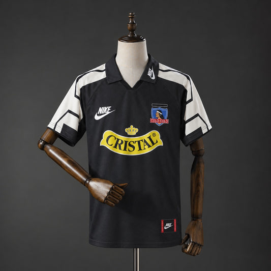 Camisola CSD Colo Colo 1995-96 Alternativa Preta Versão Adepto