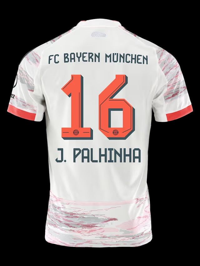 Camisola FC Bayern 2025-26 Alternativa Creme Versão Adepto J. PALHINHA #16