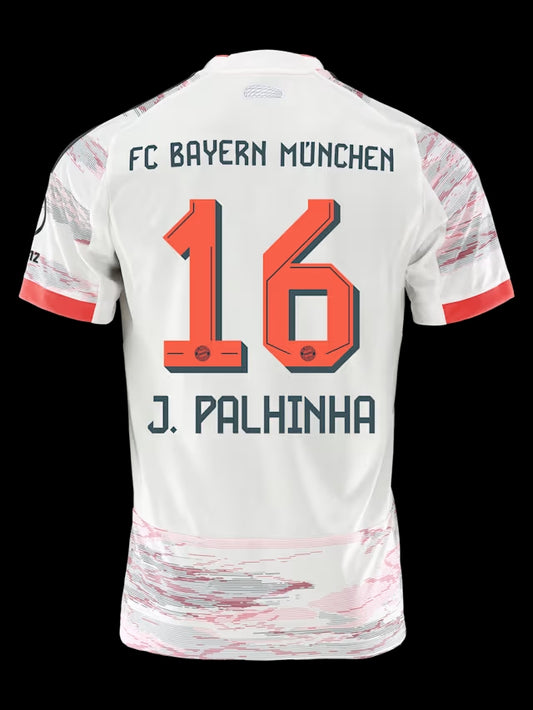 Camisola FC Bayern 2025-26 Alternativa Creme Versão Adepto J. PALHINHA #16