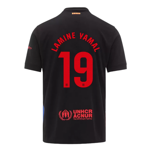 Camisola FC Barcelona 2024-25 Alternativa Preta Versão Adepto LAMINE YAMAL #19