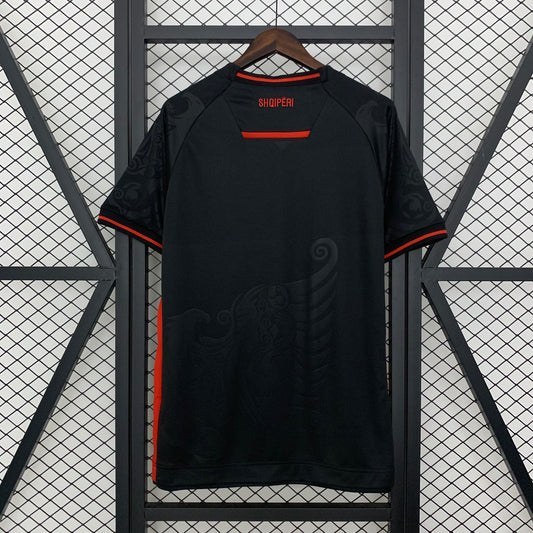 Camisola Albania 2025 Alternativa Preta Versão Adepto