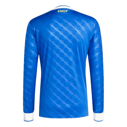 Camisola Manga Comprida Real Madrid CF 2025-26 Alternativa Azul Versão Adepto