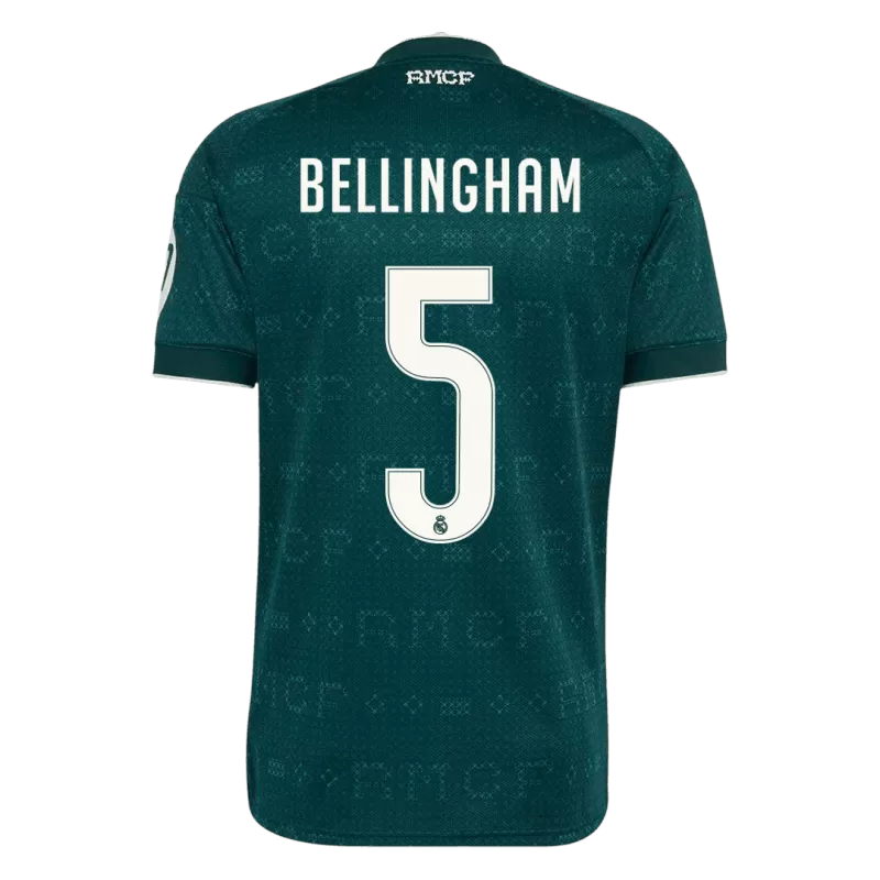 Camisola Real Madrid CF 2026-27 Alternativa Verde Versão Adepto BELLINGHAM #5