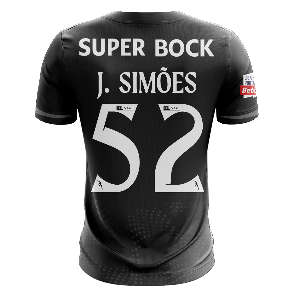 Camisola SCP 2025-26 Alternativa Preta Versão Adepto J. SIMÕES #52