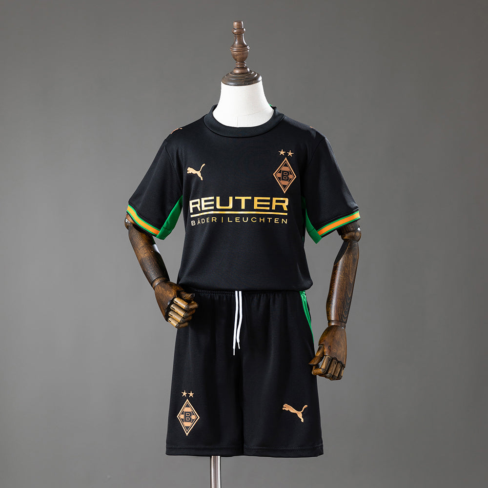 Kit Criança Borussia Monchengladbach 2026-27 Alternativo Preto