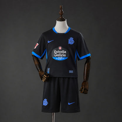 Kit Criança RC Deportivo de Corunha 2026-27 Alternativo Preto