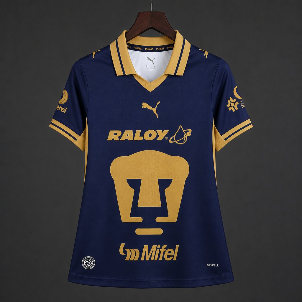 Camisola UNAM Pumas 2026-27 Alternativa Azul Versão Mulher