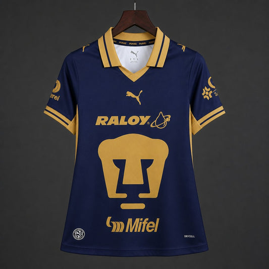 Camisola UNAM Pumas 2026-27 Alternativa Azul Versão Mulher