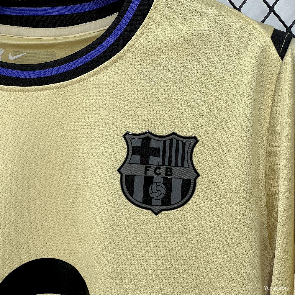 Camisola Manga Comprida FC Barcelona 2025-26 Alternativa Amarela Versão Adepto